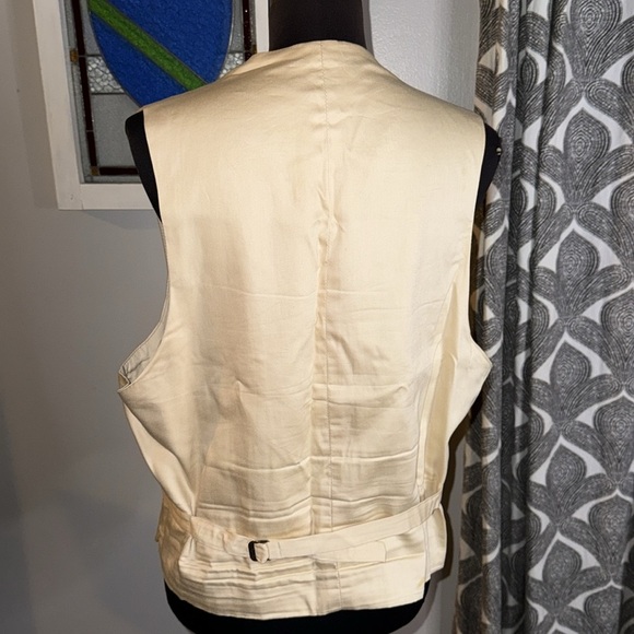 Polo Ralph Lauren Vintage Linen/ Cotton Blend Vest SZ Large - Picture 4 of 9